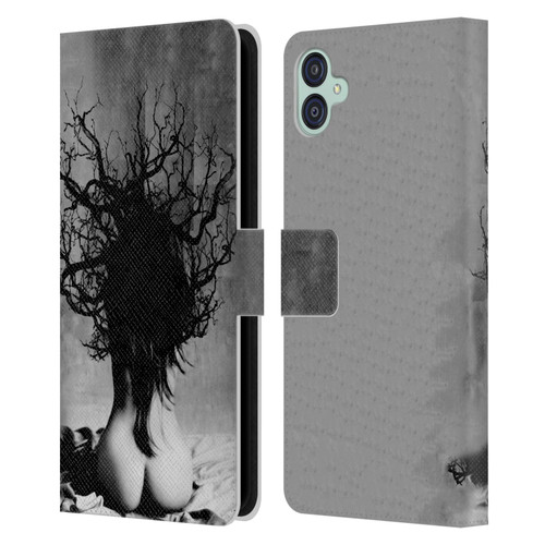 LouiJoverArt Black And White She Oak Leather Book Wallet Case Cover For Samsung Galaxy M04 5G / A04e