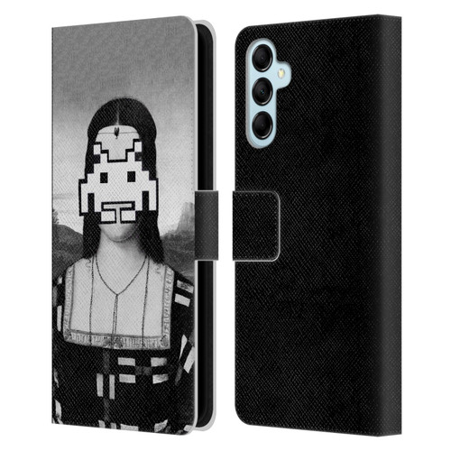 LouiJoverArt Black And White Renaissance Invaders Leather Book Wallet Case Cover For Samsung Galaxy M14 5G