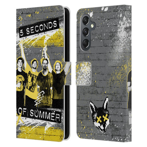 5 Seconds of Summer Posters Splatter Leather Book Wallet Case Cover For Samsung Galaxy A25 5G