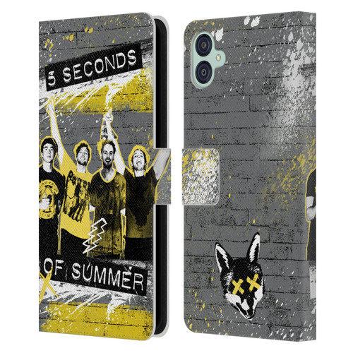 5 Seconds of Summer Posters Splatter Leather Book Wallet Case Cover For Samsung Galaxy M04 5G / A04e