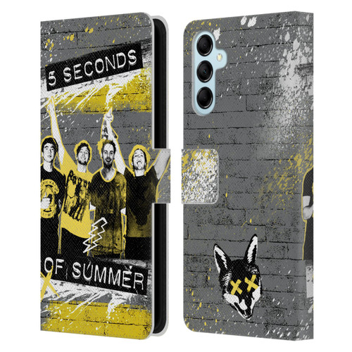 5 Seconds of Summer Posters Splatter Leather Book Wallet Case Cover For Samsung Galaxy M14 5G