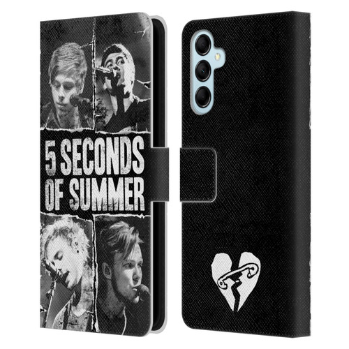 5 Seconds of Summer Posters Torn Papers 2 Leather Book Wallet Case Cover For Samsung Galaxy M14 5G