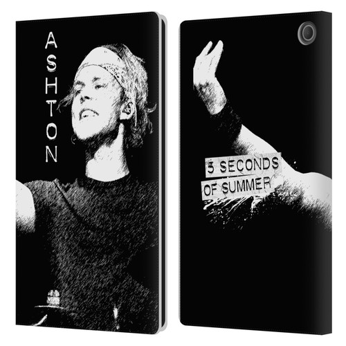 5 Seconds of Summer Solos BW Ashton Leather Book Wallet Case Cover For Amazon Fire Max 11 2023