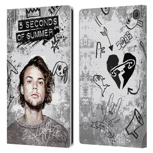 5 Seconds of Summer Solos Vandal Ashton Leather Book Wallet Case Cover For Amazon Fire Max 11 2023