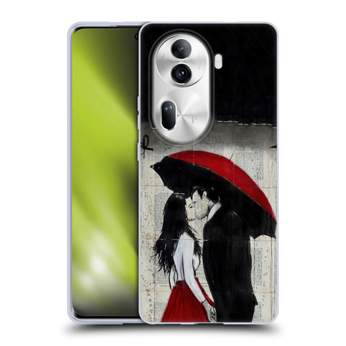 LouiJoverArt Red Ink A New Kiss Soft Gel Case for OPPO Reno11 Pro