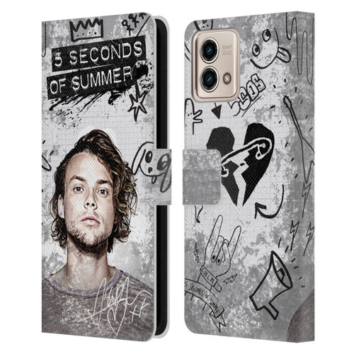 5 Seconds of Summer Solos Vandal Ashton Leather Book Wallet Case Cover For Motorola Moto G Stylus 5G 2023