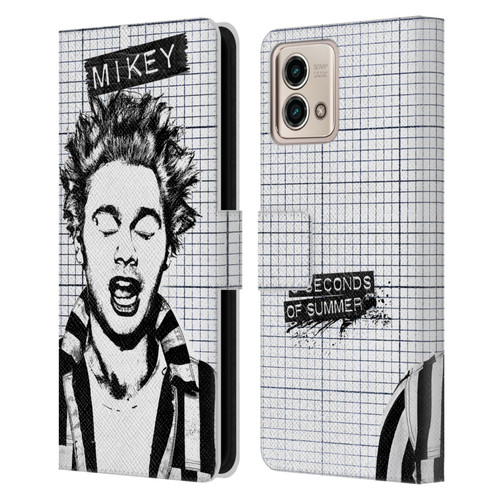 5 Seconds of Summer Solos Grained Mikey Leather Book Wallet Case Cover For Motorola Moto G Stylus 5G 2023