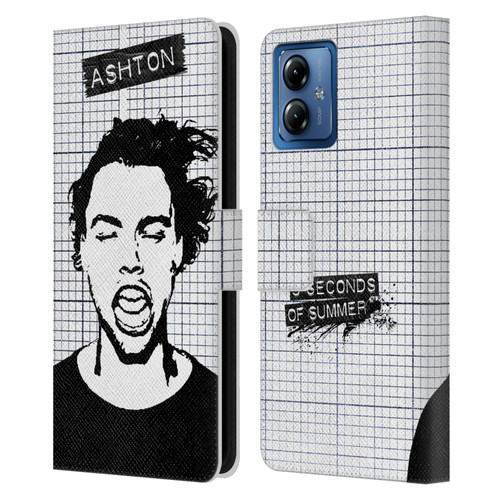 5 Seconds of Summer Solos Grained Ashton Leather Book Wallet Case Cover For Motorola Moto G14