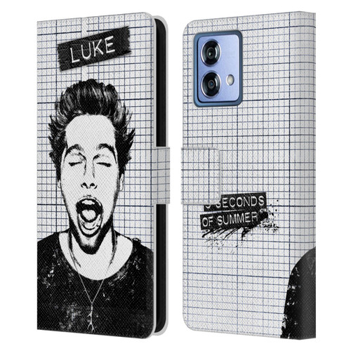 5 Seconds of Summer Solos Grained Luke Leather Book Wallet Case Cover For Motorola Moto G84 5G