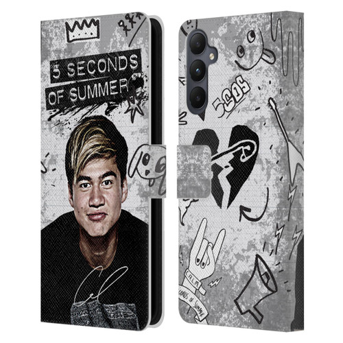 5 Seconds of Summer Solos Vandal Calum Leather Book Wallet Case Cover For Samsung Galaxy A05s