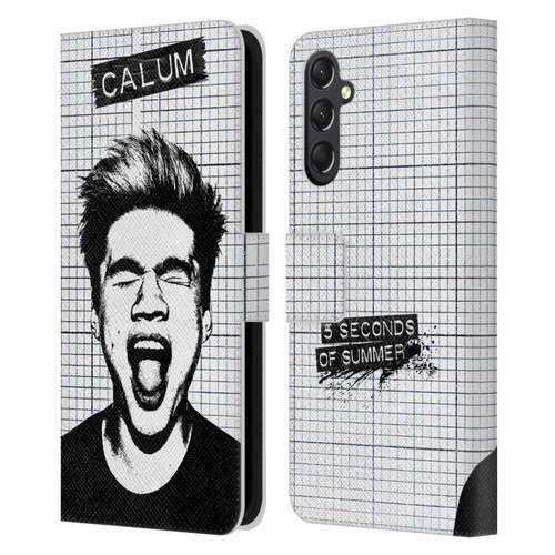 5 Seconds of Summer Solos Grained Calum Leather Book Wallet Case Cover For Samsung Galaxy A24 4G / M34 5G