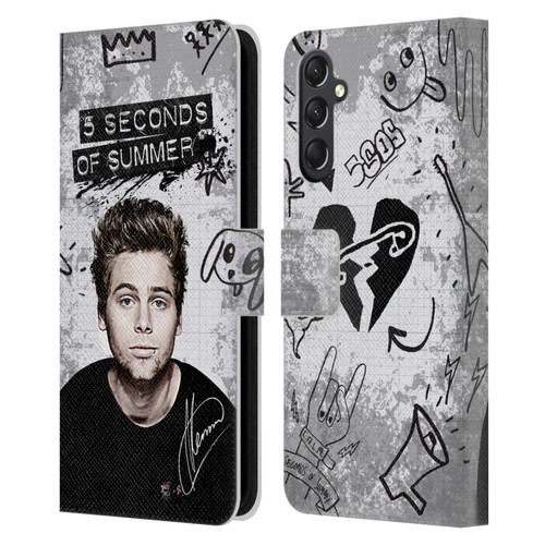 5 Seconds of Summer Solos Vandal Luke Leather Book Wallet Case Cover For Samsung Galaxy A24 4G / M34 5G