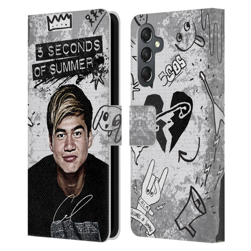5 Seconds of Summer Solos Vandal Calum Leather Book Wallet Case Cover For Samsung Galaxy A25 5G