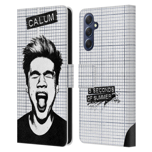 5 Seconds of Summer Solos Grained Calum Leather Book Wallet Case Cover For Samsung Galaxy M54 5G