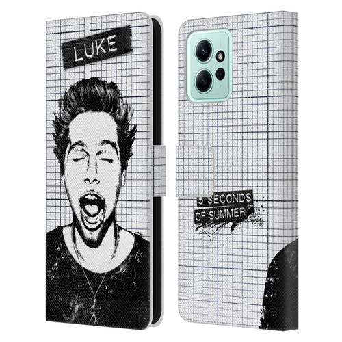 5 Seconds of Summer Solos Grained Luke Leather Book Wallet Case Cover For Xiaomi Redmi 12