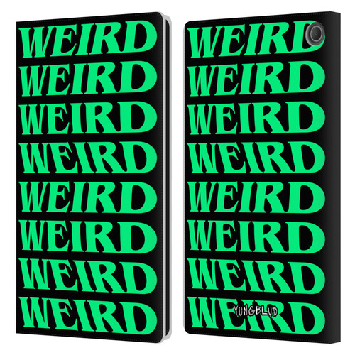 Yungblud Graphics Weird! Text Leather Book Wallet Case Cover For Amazon Fire Max 11 2023