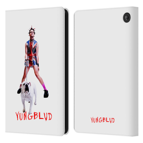 Yungblud Graphics Strawberry Lipstick Leather Book Wallet Case Cover For Amazon Fire 7 2022