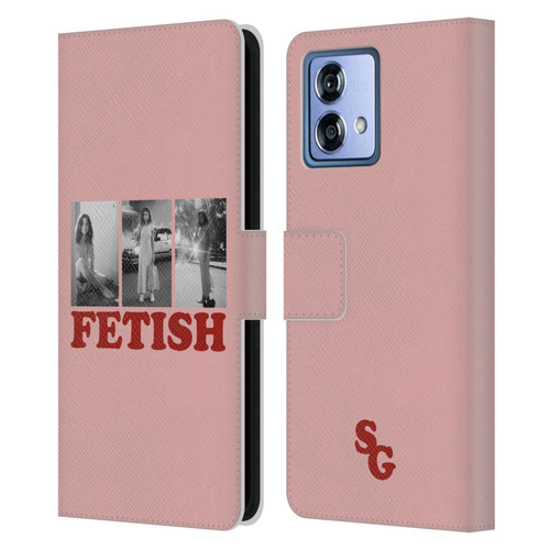Selena Gomez Fetish Black & White Album Photos Leather Book Wallet Case Cover For Motorola Moto G84 5G