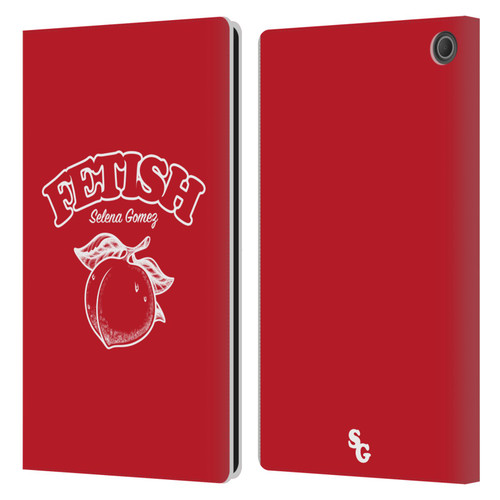 Selena Gomez Key Art Fetish Peach Mono Leather Book Wallet Case Cover For Amazon Fire Max 11 2023