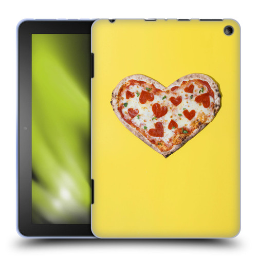 Pepino De Mar Foods Heart Pizza Soft Gel Case for Amazon Fire HD 8/Fire HD 8 Plus 2020