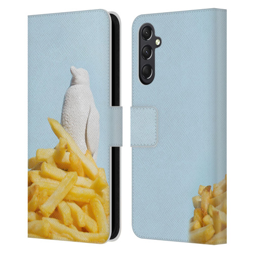 Pepino De Mar Foods Fries Leather Book Wallet Case Cover For Samsung Galaxy A24 4G / M34 5G