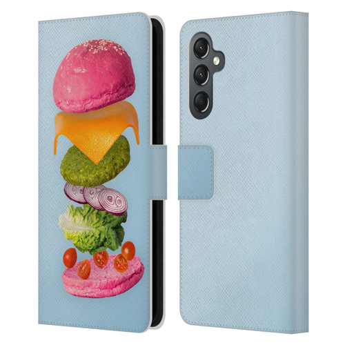 Pepino De Mar Foods Burger 2 Leather Book Wallet Case Cover For Samsung Galaxy A25 5G