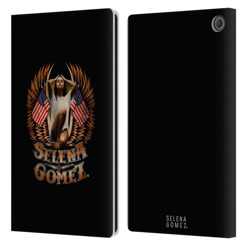 Selena Gomez Revival Biker Fashion Leather Book Wallet Case Cover For Amazon Fire Max 11 2023