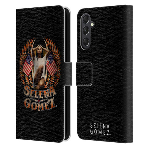 Selena Gomez Revival Biker Fashion Leather Book Wallet Case Cover For Samsung Galaxy A24 4G / M34 5G