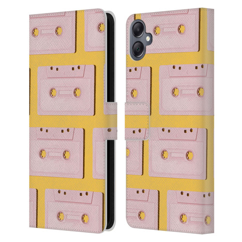 Pepino De Mar Patterns 2 Cassette Tape Leather Book Wallet Case Cover For Samsung Galaxy A05