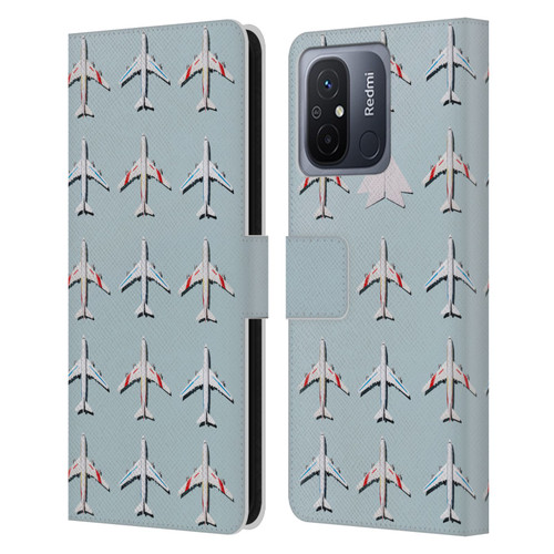Pepino De Mar Patterns 2 Airplane Leather Book Wallet Case Cover For Xiaomi Redmi 12C