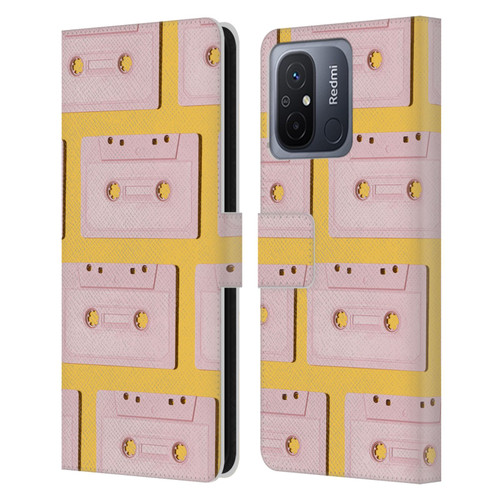 Pepino De Mar Patterns 2 Cassette Tape Leather Book Wallet Case Cover For Xiaomi Redmi 12C