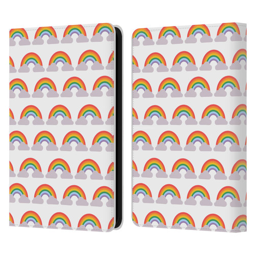 Pepino De Mar Rainbow Pattern Leather Book Wallet Case Cover For Amazon Kindle 11th Gen 6in 2022