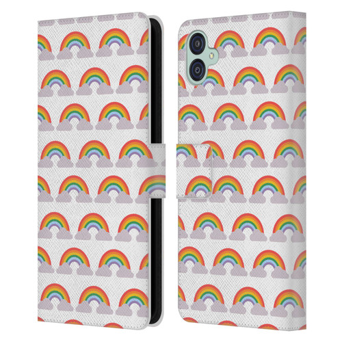 Pepino De Mar Rainbow Pattern Leather Book Wallet Case Cover For Samsung Galaxy M04 5G / A04e