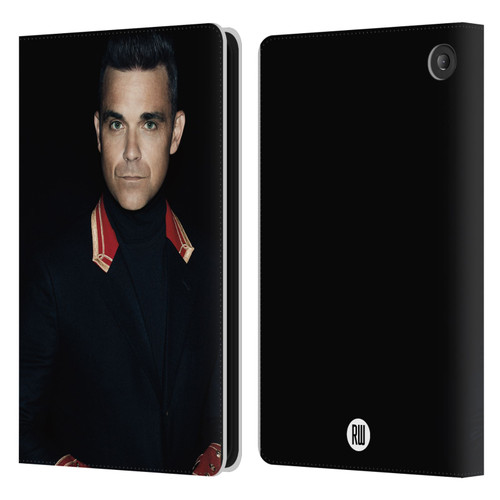 Robbie Williams Calendar Portrait Leather Book Wallet Case Cover For Amazon Fire 7 2022