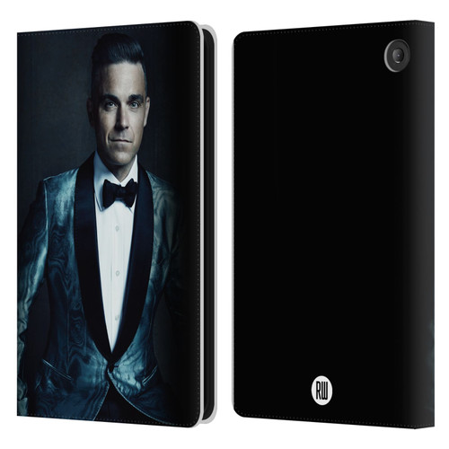 Robbie Williams Calendar Dark Background Leather Book Wallet Case Cover For Amazon Fire 7 2022