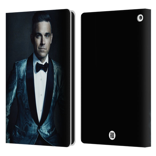 Robbie Williams Calendar Dark Background Leather Book Wallet Case Cover For Amazon Fire HD 8/Fire HD 8 Plus 2020