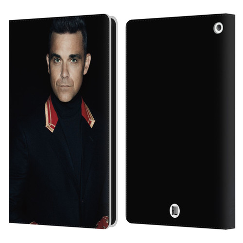 Robbie Williams Calendar Portrait Leather Book Wallet Case Cover For Amazon Fire HD 8/Fire HD 8 Plus 2020