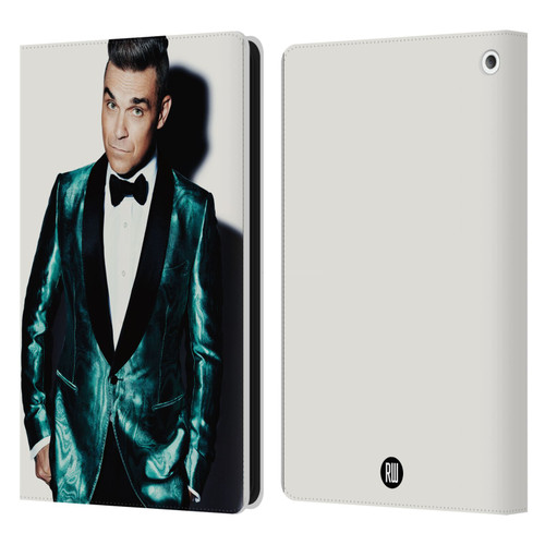 Robbie Williams Calendar White Background Leather Book Wallet Case Cover For Amazon Fire HD 8/Fire HD 8 Plus 2020