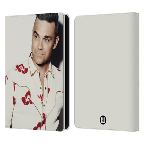 Robbie Williams Calendar Floral Shirt Leather Book Wallet Case Cover For Amazon Kindle Paperwhite 5 (2021)