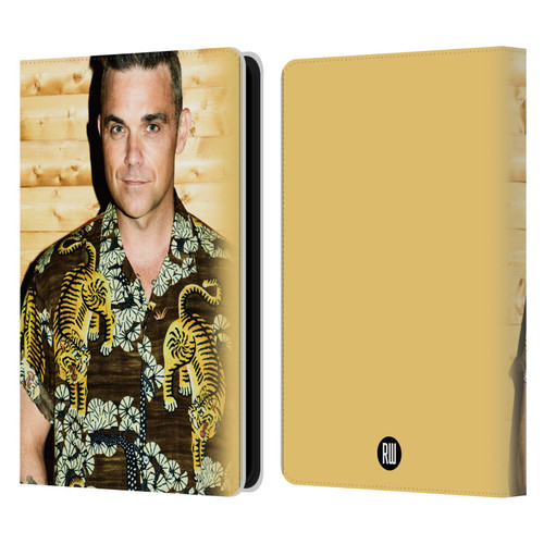 Robbie Williams Calendar Tiger Print Shirt Leather Book Wallet Case Cover For Amazon Kindle Paperwhite 5 (2021)