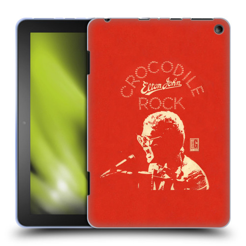 Elton John Artwork Crocodile Rock Single Soft Gel Case for Amazon Fire HD 8/Fire HD 8 Plus 2020