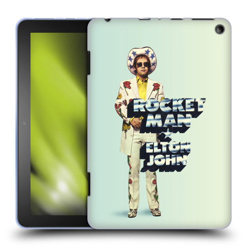 Elton John Artwork Rocket Man Single Soft Gel Case for Amazon Fire HD 8/Fire HD 8 Plus 2020