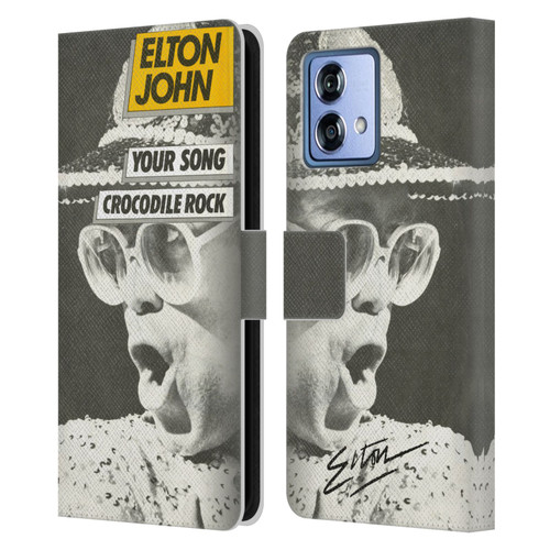 Elton John Artwork Your Song Single Leather Book Wallet Case Cover For Motorola Moto G84 5G