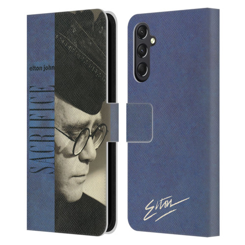 Elton John Artwork Sacrifice Single Leather Book Wallet Case Cover For Samsung Galaxy A24 4G / M34 5G