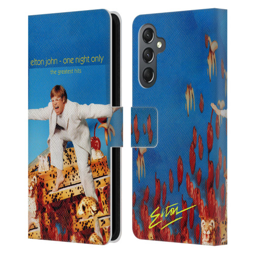 Elton John Artwork One Night Only Album Leather Book Wallet Case Cover For Samsung Galaxy A25 5G