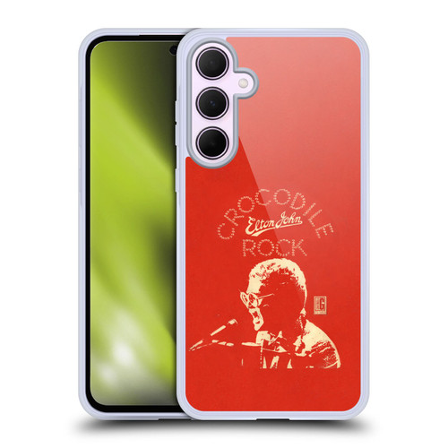 Elton John Artwork Crocodile Rock Single Soft Gel Case for Samsung Galaxy A35 5G