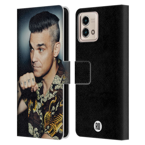 Robbie Williams Calendar Love Tattoo Leather Book Wallet Case Cover For Motorola Moto G Stylus 5G 2023