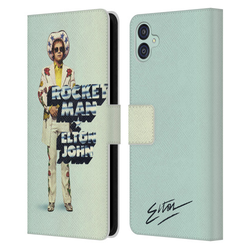 Elton John Artwork Rocket Man Single Leather Book Wallet Case Cover For Samsung Galaxy M04 5G / A04e