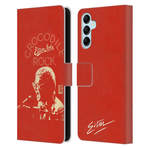 Elton John Artwork Crocodile Rock Single Leather Book Wallet Case Cover For Samsung Galaxy M14 5G