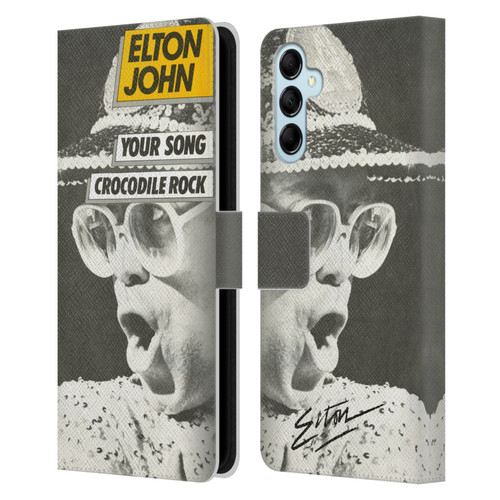 Elton John Artwork Your Song Single Leather Book Wallet Case Cover For Samsung Galaxy M14 5G